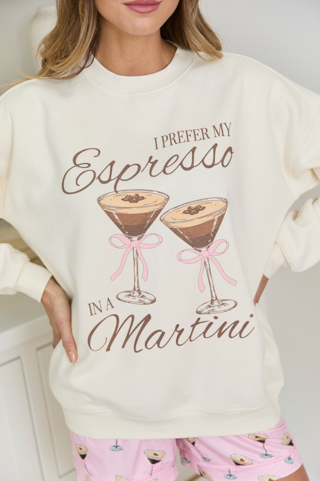 Espresso Martini Cream Graphic Sweatshirt - Image 2