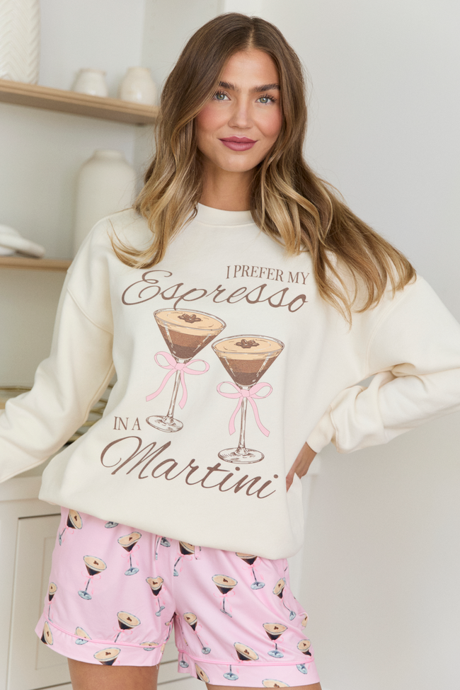 Espresso Martini Cream Graphic Sweatshirt - Image 4