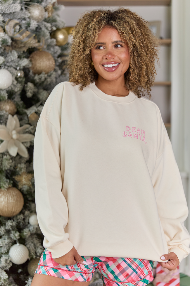 Dear Santa Cream Graphic Sweatshirt - Image 2