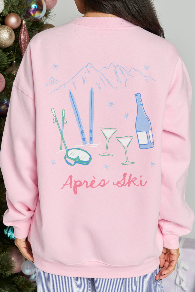 Apres Ski Light Pink Graphic Sweatshirt - Image 5