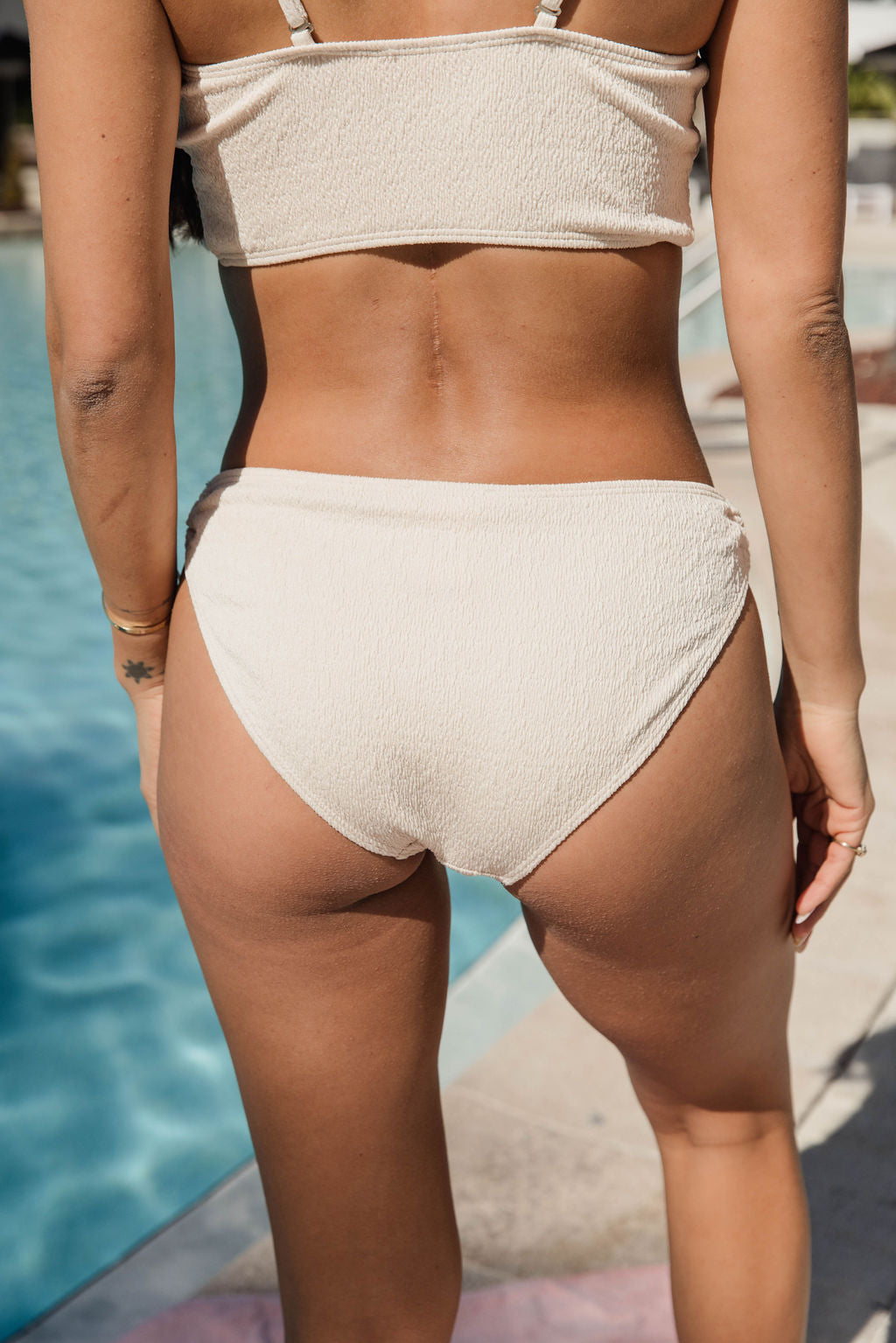 Salt And Stone Oatmeal Textured O-Ring Low Waisted Bikini Bottoms FINAL SALE - Image 10
