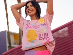 Tropical Daydreams Pink and Lilac Bikini Bottom FINAL SALE