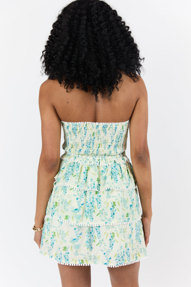 Garden Essence Multi Floral Strapless Mini Dress FINAL SALE - Image 5