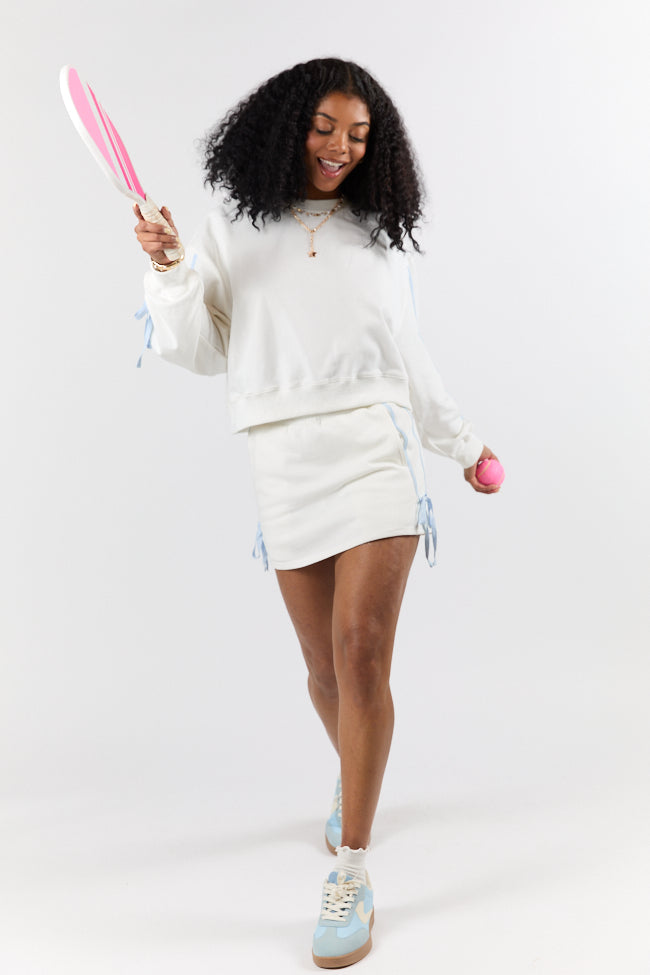 Close Ties White Bow Skort FINAL SALE - Image 2