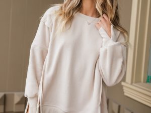 Scouted Out Cream Oversized Fleece Sweatshirt FINAL SALE