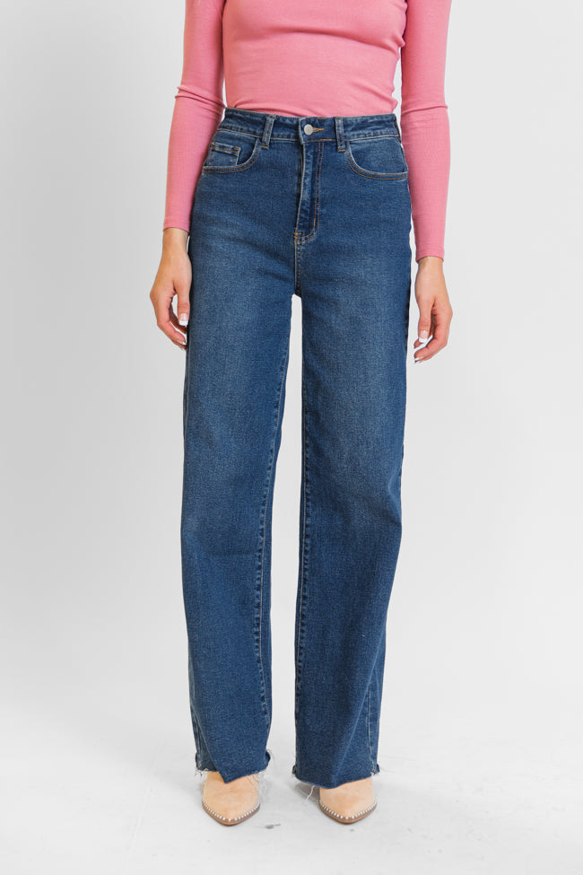 Kelsea Dark Wash Wide Leg Tall Jeans FINAL SALE - Image 6