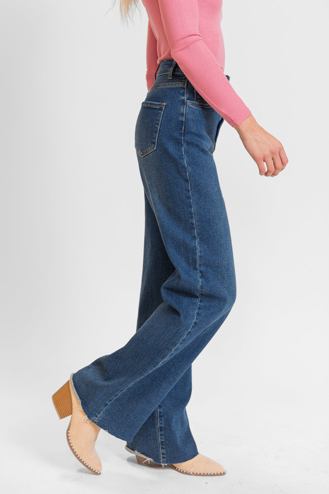 Kelsea Dark Wash Wide Leg Tall Jeans FINAL SALE - Image 7