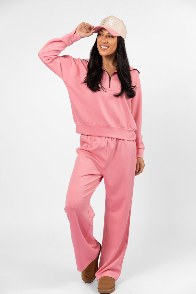 Let's Just Stay Pink Knit Wide Leg Pants FINAL SALE - Image 2