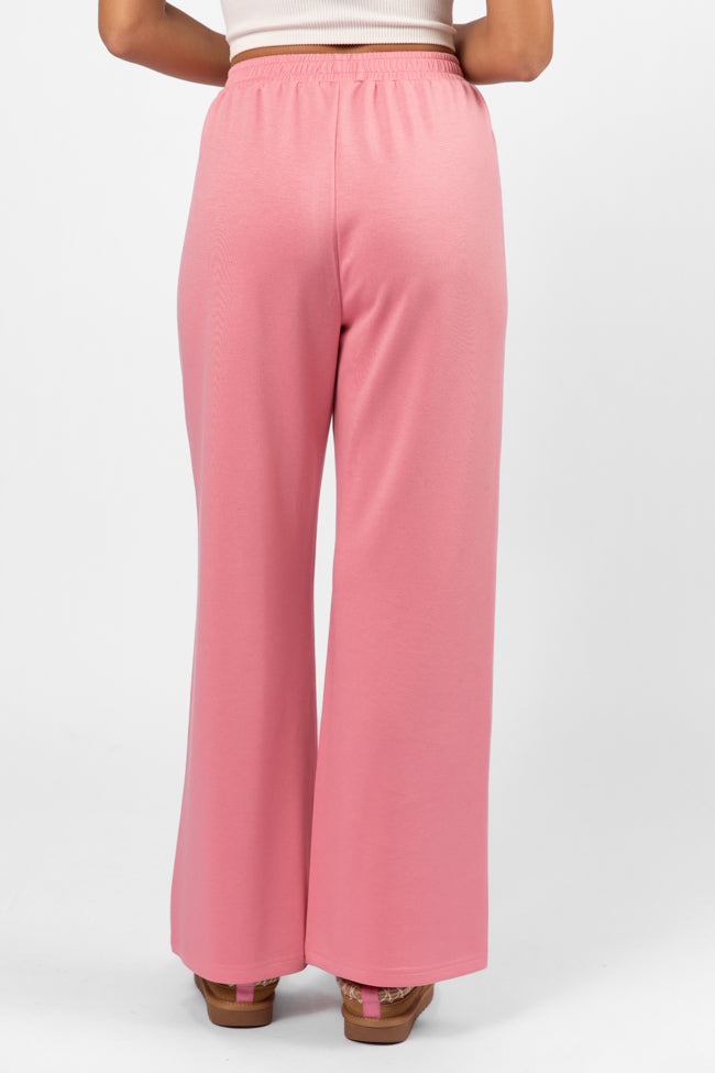 Let's Just Stay Pink Knit Wide Leg Pants FINAL SALE - Image 4