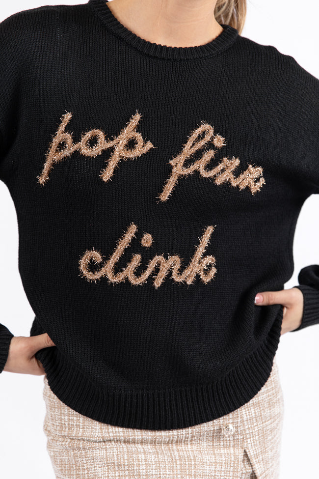 Pop Fizz Clink Black Sweater - Image 3