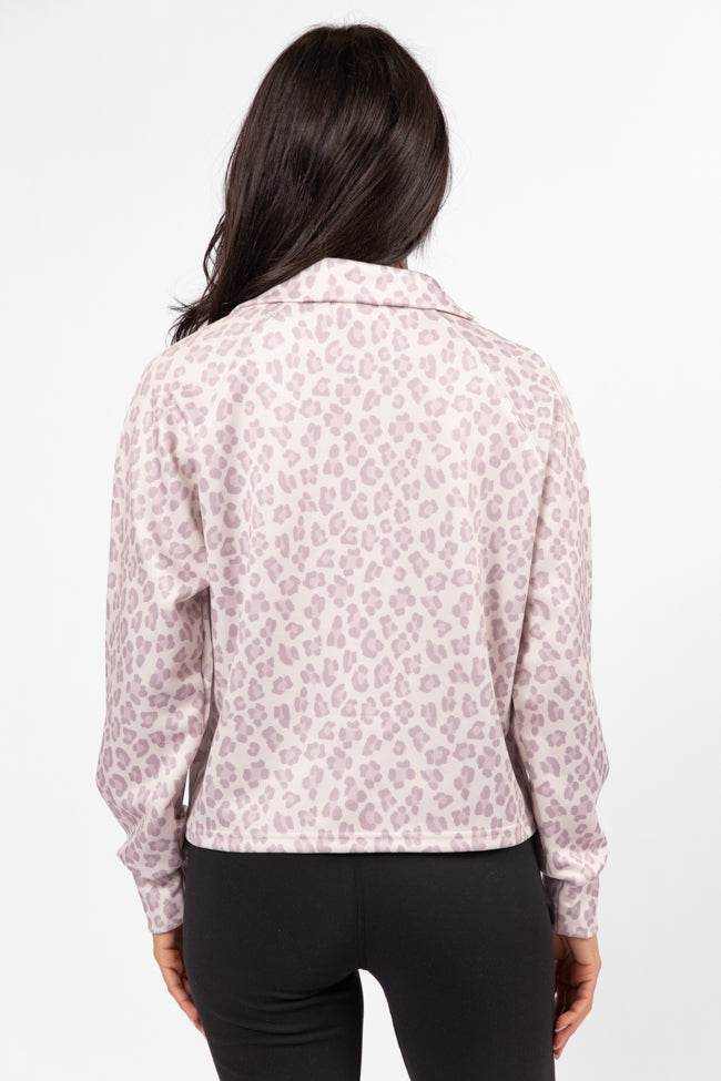 Change Of Heart Leopard Print Quarter Zip Pullover FINAL SALE - Image 3