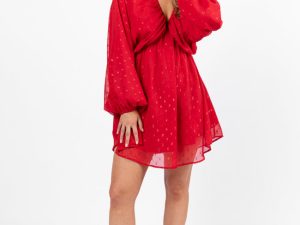 Warmest Wishes Shimmer Detail Babydoll Dress FINAL SALE