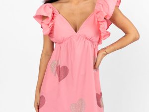 Heart and Soul Pink Babydoll Dress FINAL SALE