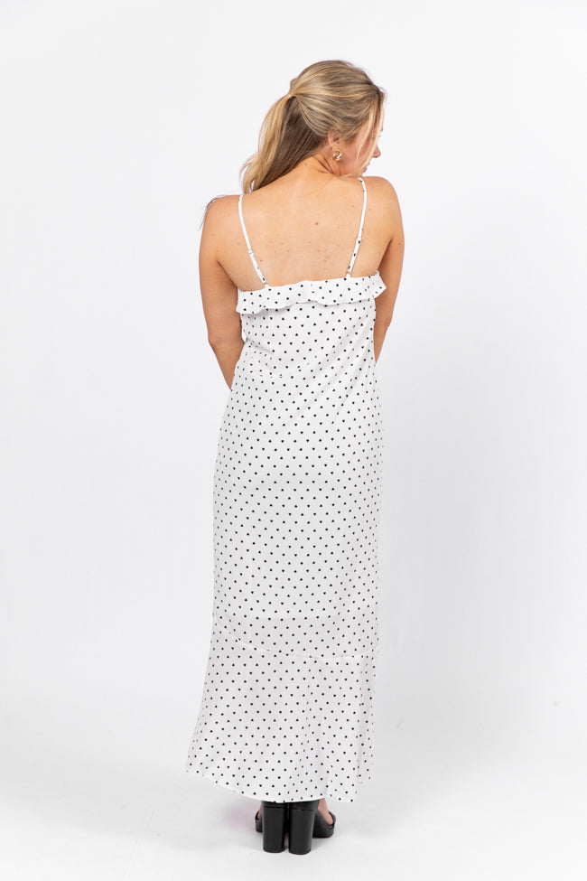 Hold Me Close To Your Heart Print Ivory Midi Dress FINAL SALE - Image 5