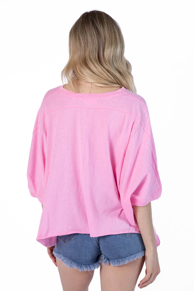 Great Days Ahead Pink Asymmetrical Hem Tee FINAL SALE - Image 5