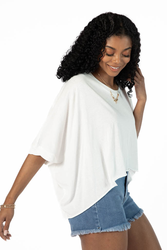 Great Days Ahead Ivory Asymmetrical Hem Tee FINAL SALE - Image 6