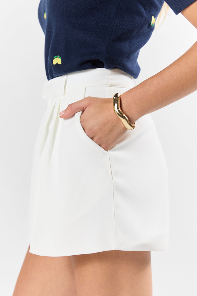 Fresh Path Ivory Tailored Shorts FINAL SALE - Image 4