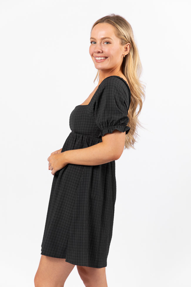 All My Days Black Square Neck Printed Mini Dress FINAL SALE - Image 3