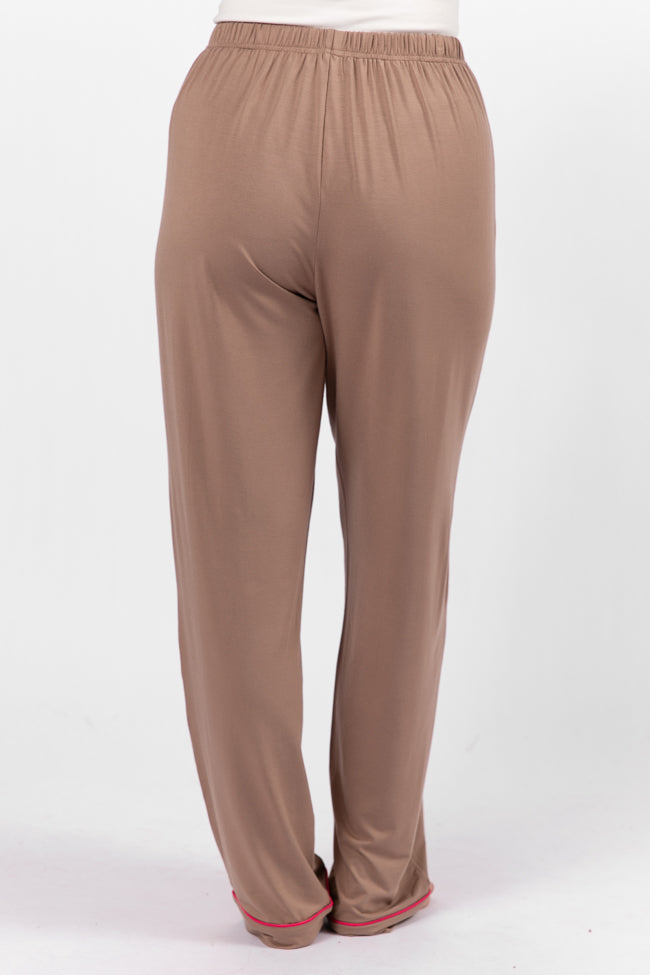 Good To Get Away Brown Pajama Set FINAL SALE - Image 8