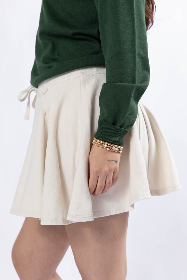 Where To Next Cream Knit Skort FINAL SALE - Image 3