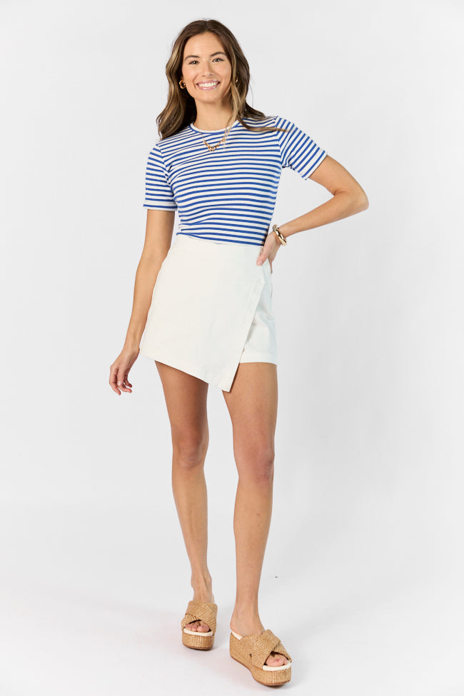 In Reach Navy Ribbed Knit Stripe Tee FINAL SALE - Image 2