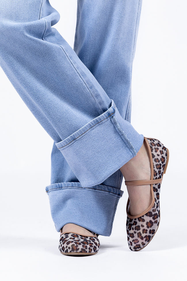 Camila Light Wash Wide Leg Cuffed Jeans FINAL SALE - Image 3