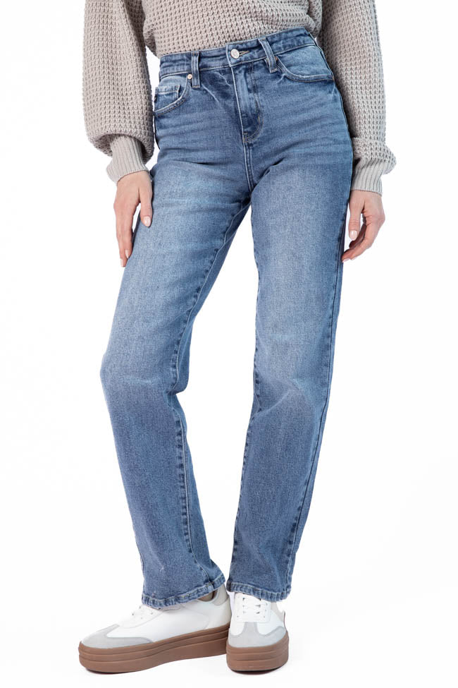 Raleigh Medium Wash Straight Leg Jeans FINAL SALE