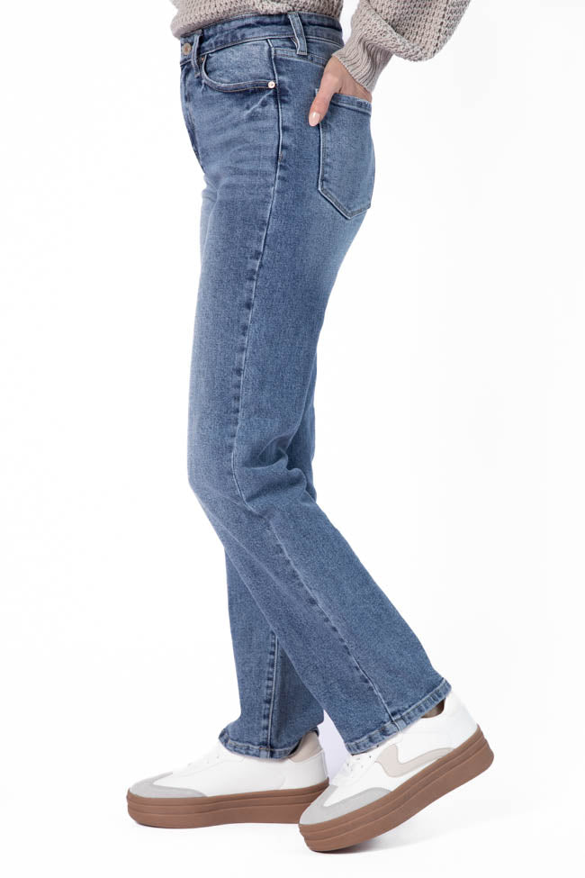 Raleigh Medium Wash Straight Leg Jeans FINAL SALE - Image 3