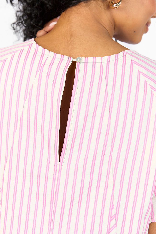 Set Free Pink Striped Panel Mini Dress FINAL SALE - Image 7