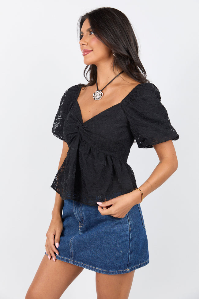Twist On Things Black Bust Lace Blouse FINAL SALE - Image 4