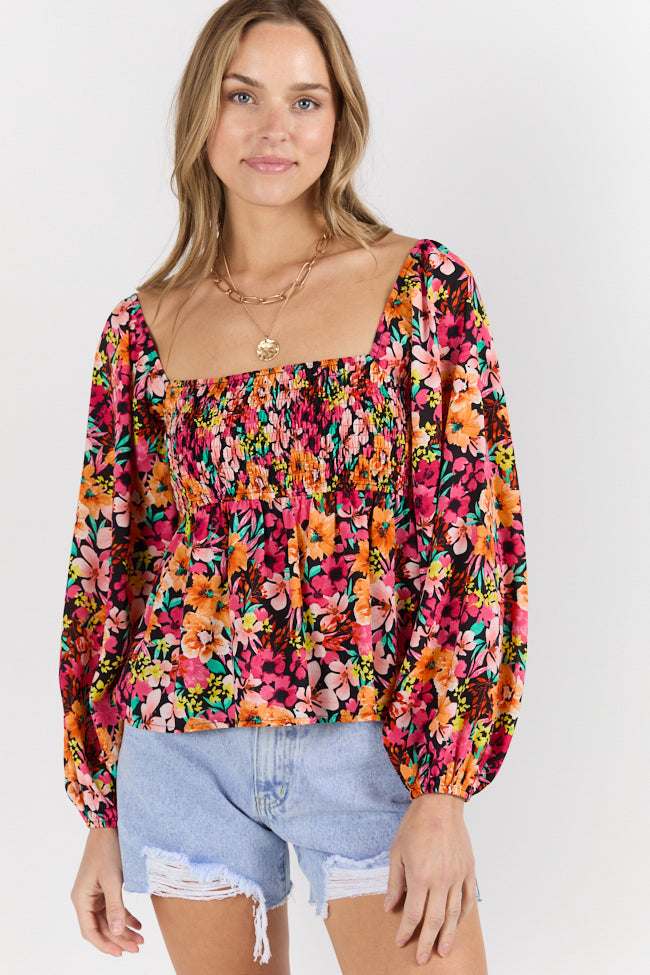 Darling Days Black Floral Top FINAL SALE - Image 3