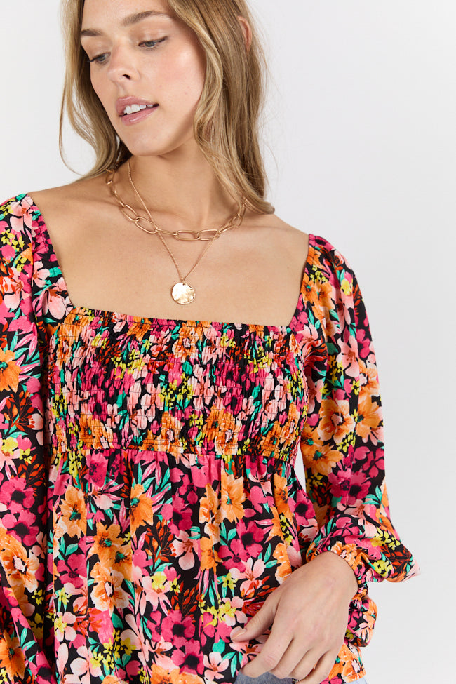Darling Days Black Floral Top FINAL SALE - Image 4