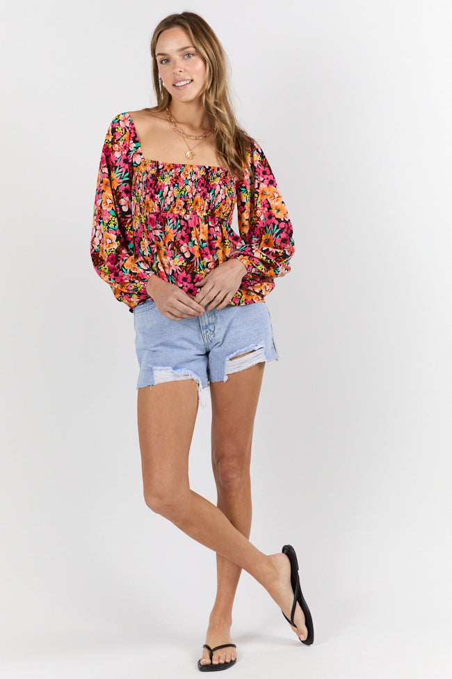Darling Days Black Floral Top FINAL SALE - Image 2