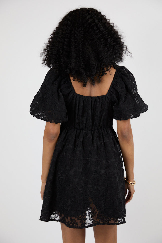 Midnight Muse Black Lace Babydoll Dress FINAL SALE - Image 4