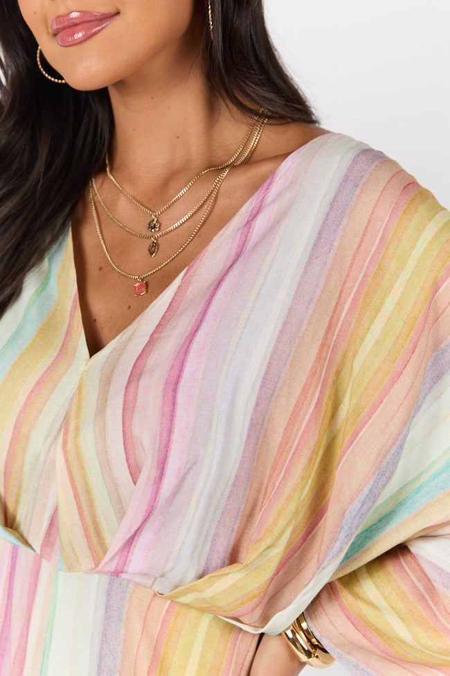 Nights In Watercolor Multi Print Romper FINAL SALE - Image 5