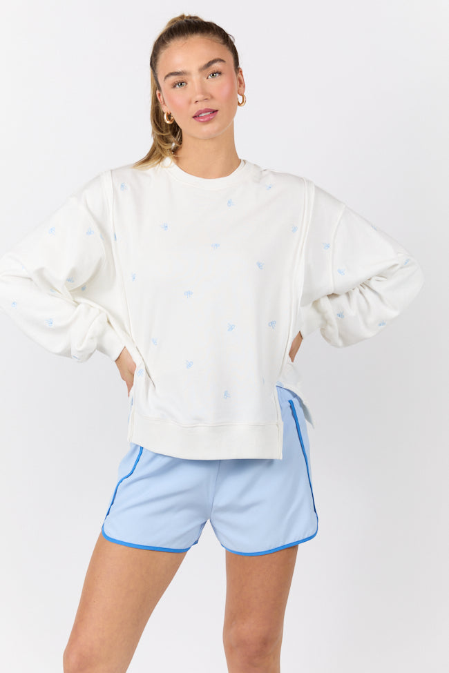 On The Move Blue Running Shorts With Contrast Trim FINAL SALE - Image 3