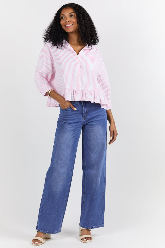 Monica Medium Wash Relaxed Jeans FINAL SALE - Image 2