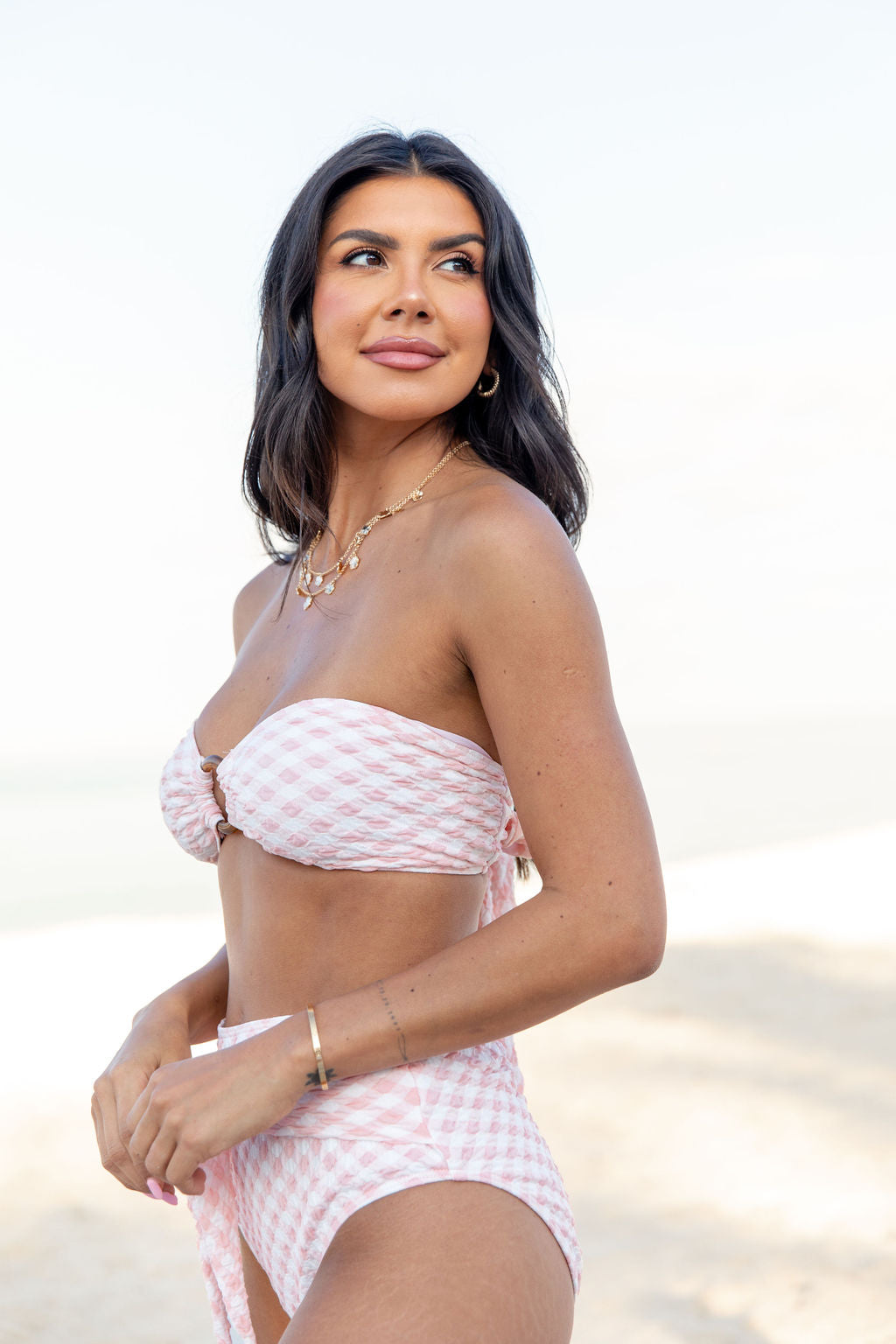 Golden Isle Pink Textured Ring Bikini Top FINAL SALE - Image 5