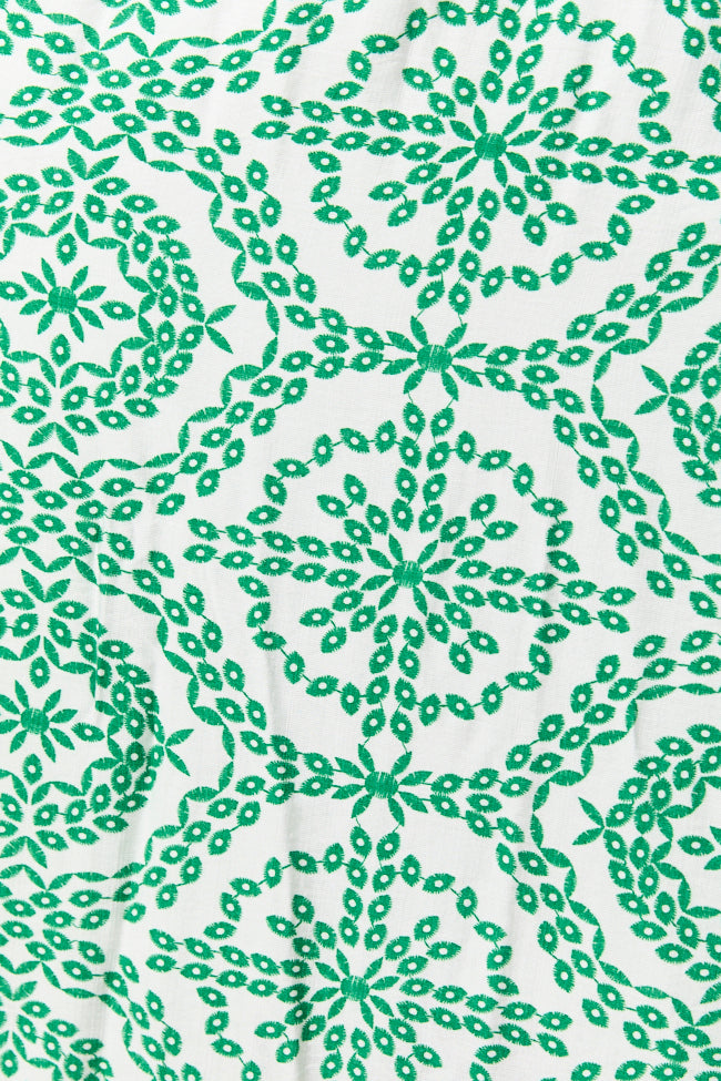 Charleston Charm Green and Ivory Printed Maxi Dress FINAL SALE - Image 8