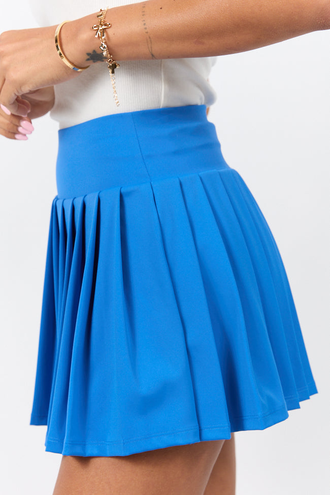 For The Win Cobalt Blue Pleated Tennis Skirt FINAL SALE - Image 3