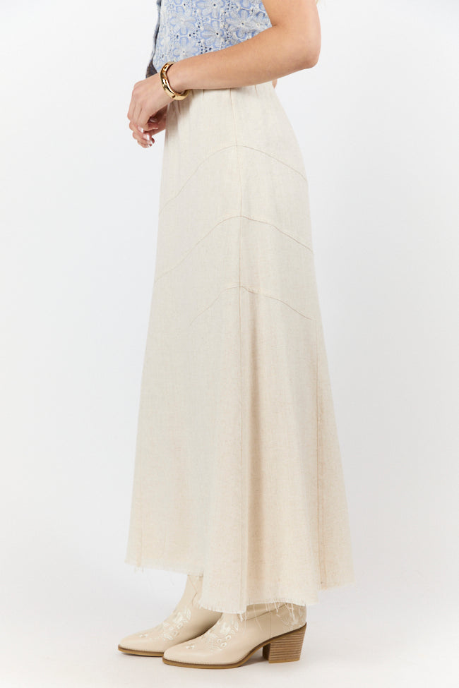 Simple As That Linen Blend Maxi Skirt FINAL SALE - Image 3