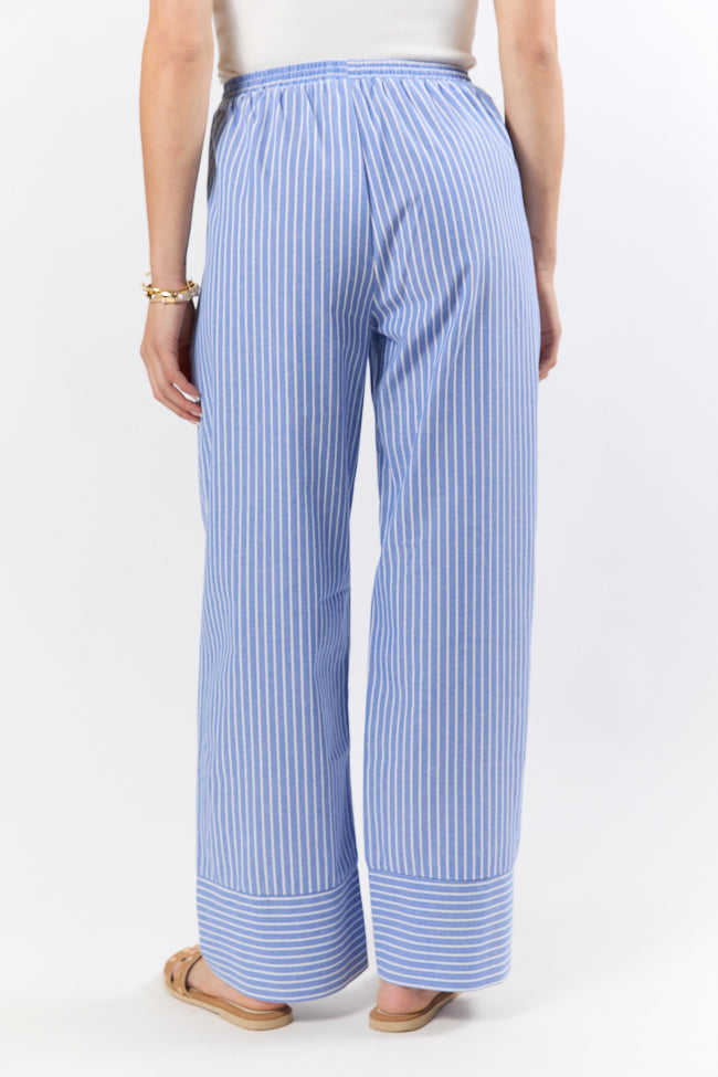 Tidal Lines Blue Striped Pull On Pants FINAL SALE - Image 5