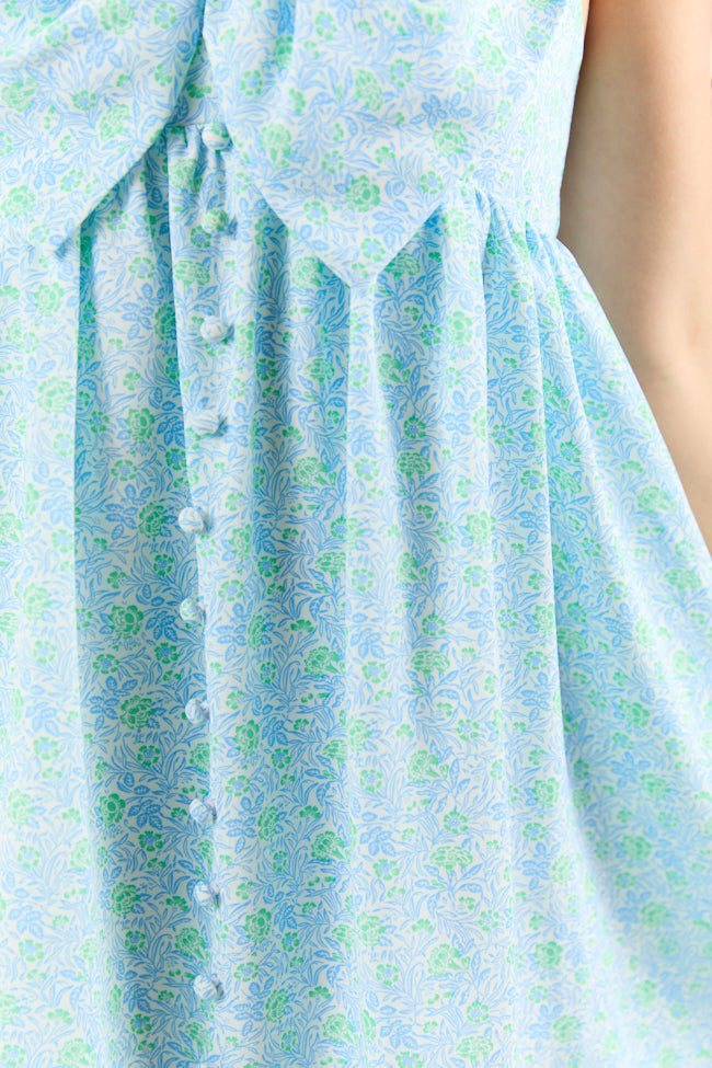 Blooming Bow Detail Multi Floral Mini Dress FINAL SALE - Image 7