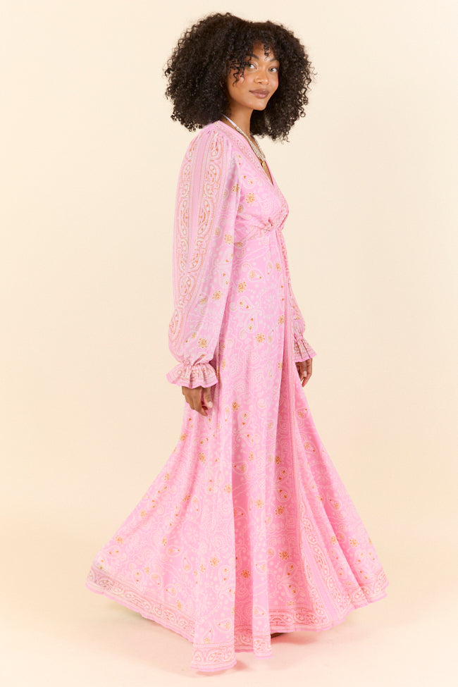 Rustic Rose Pink Bandana Print Maxi Dress FINAL SALE - Image 4