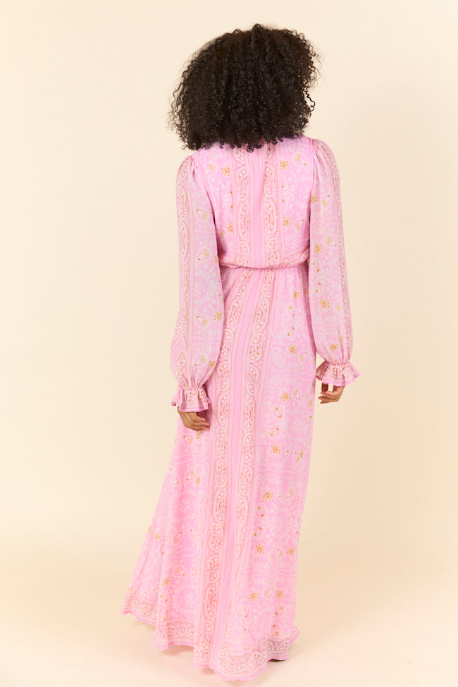 Rustic Rose Pink Bandana Print Maxi Dress FINAL SALE - Image 5