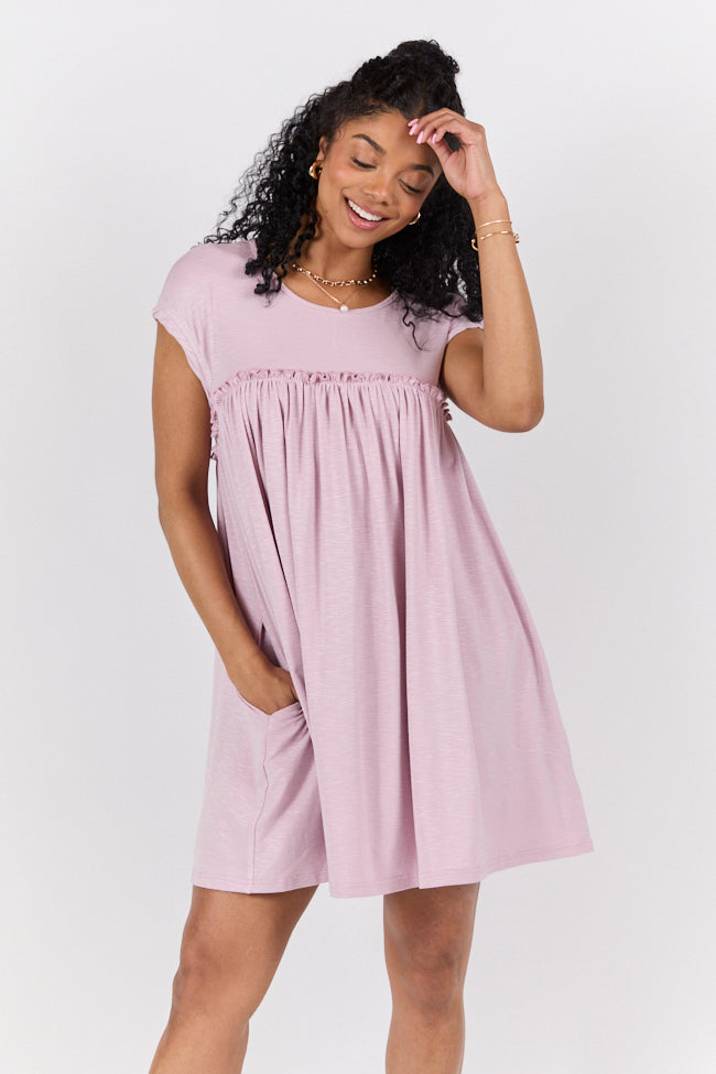 Girl On The Go Easy Knit Short Sleeve Mini Dress FINAL SALE