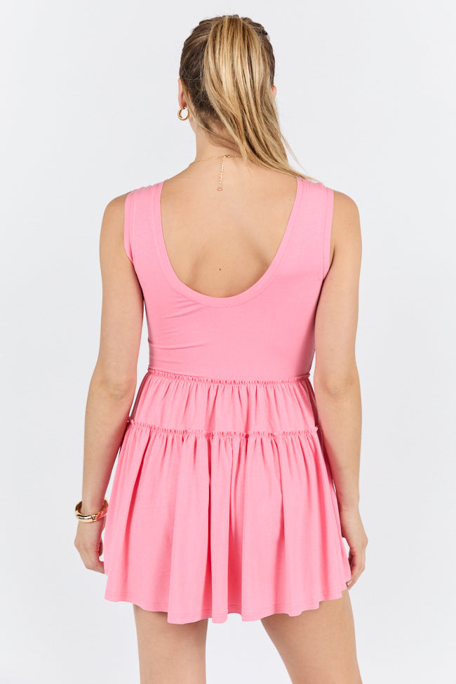 Path To Happiness Pink Knit Tank Romper Dress FINAL SALE - Image 6