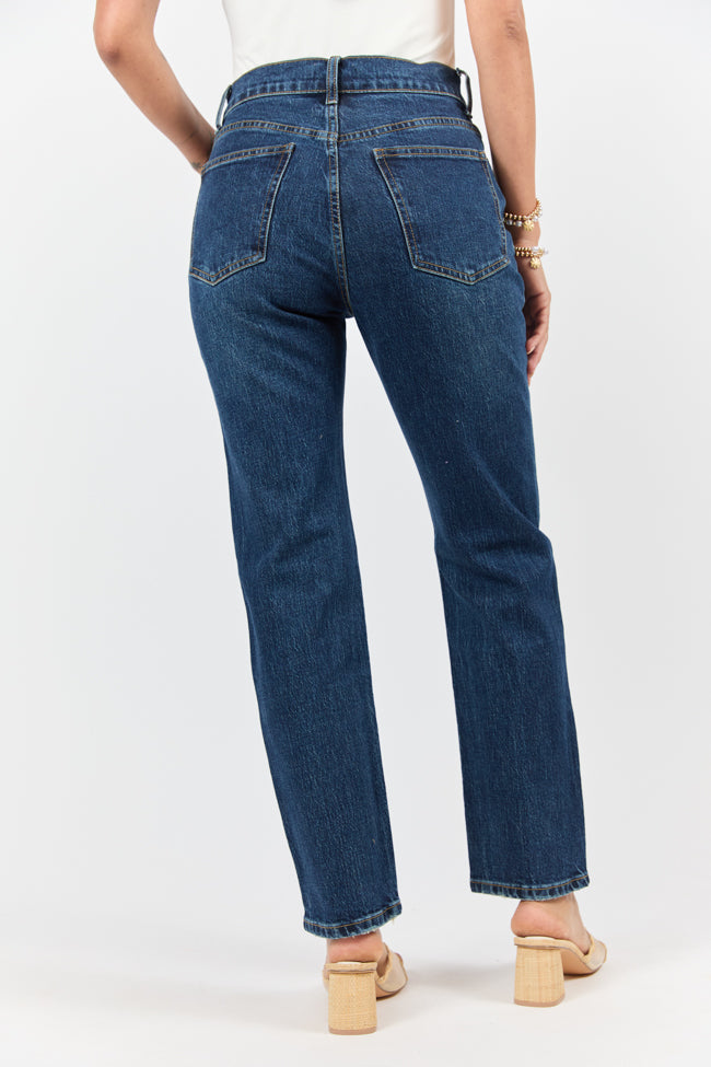 Millie Dark Wash Straight Leg Jeans FINAL SALE - Image 4