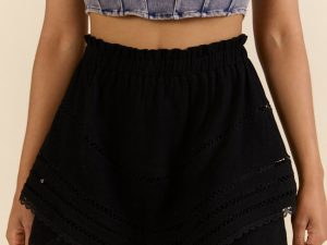 Highway Harmony Woven Black Skort FINAL SALE