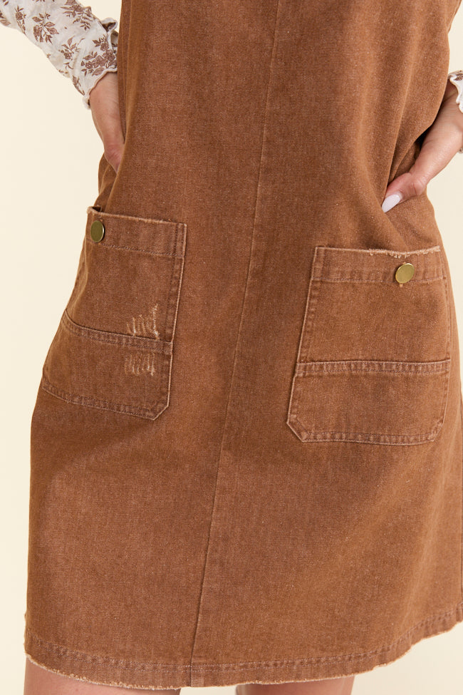 Anissa Brown Overall Dress - Image 6